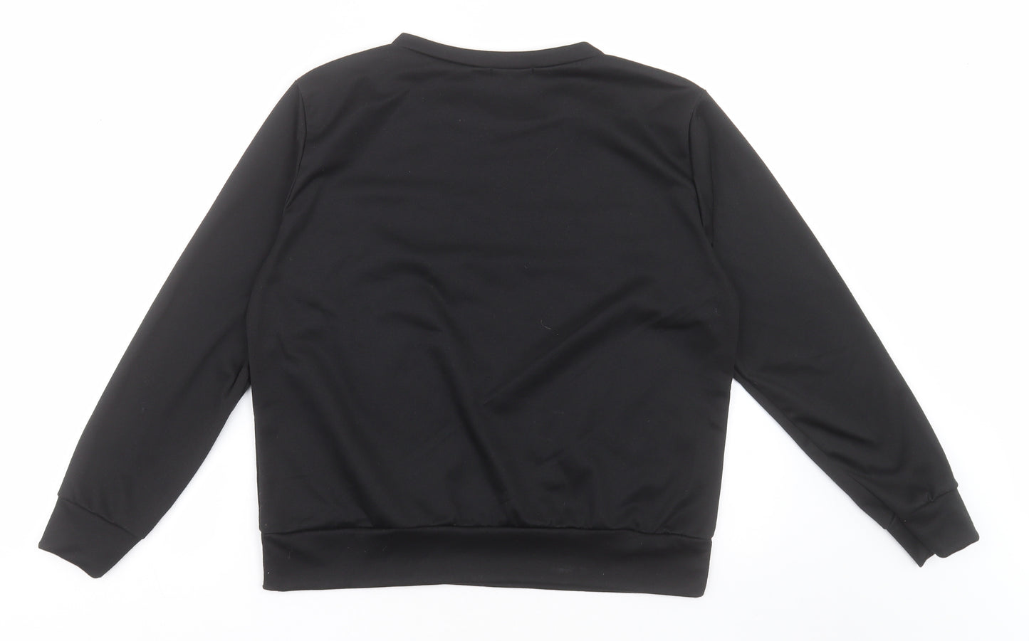 Sara Fashion Womens Black  Polyester Pullover Sweatshirt Size XL  Pullover - Vogue