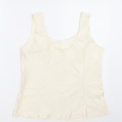 Marks and Spencer Womens Ivory  Polyester  Pyjama Top Size 10