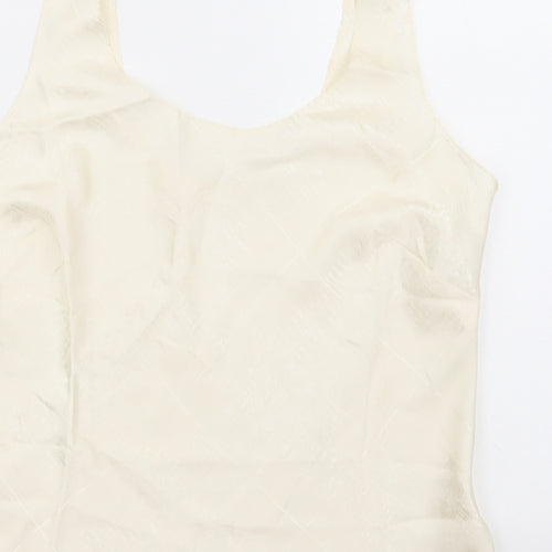 Marks and Spencer Womens Ivory  Polyester  Pyjama Top Size 10
