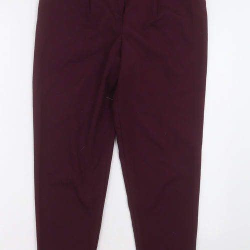 New Look Womens Purple  Polyester Trousers  Size 6 L27 in Regular Hook & Eye