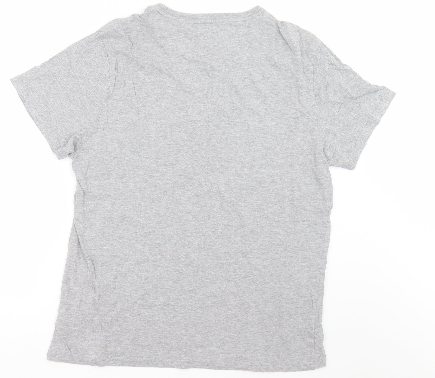 Threadbare Mens Grey  Cotton  T-Shirt Size L Crew Neck