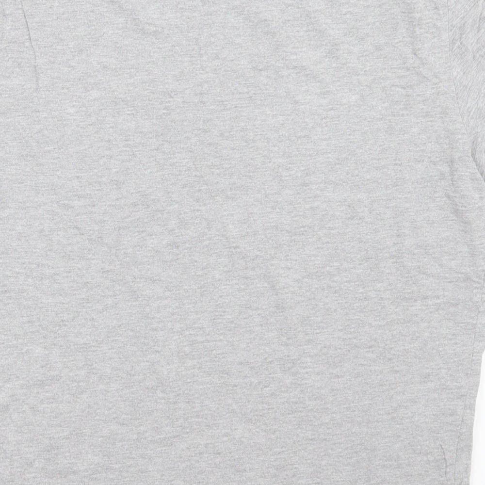 Threadbare Mens Grey  Cotton  T-Shirt Size L Crew Neck