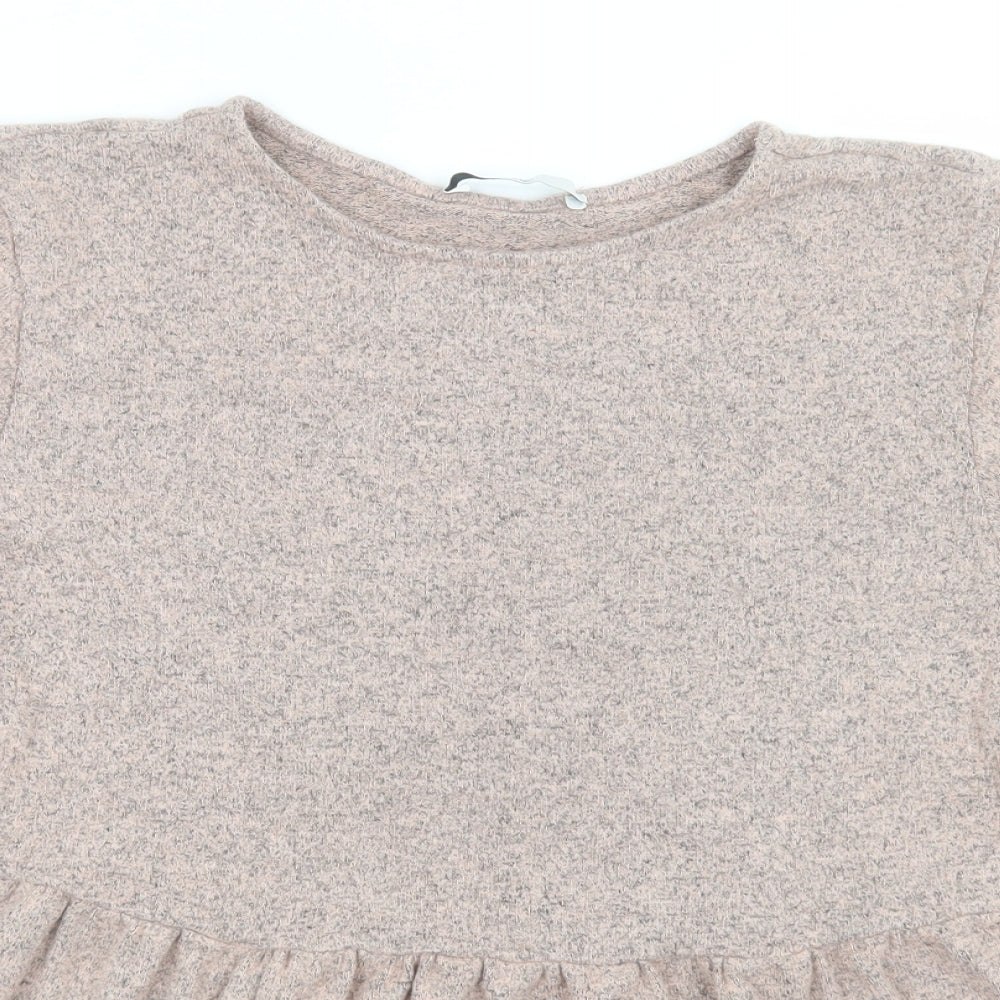 George Womens Pink  Polyester Tunic T-Shirt Size 16 Crew Neck