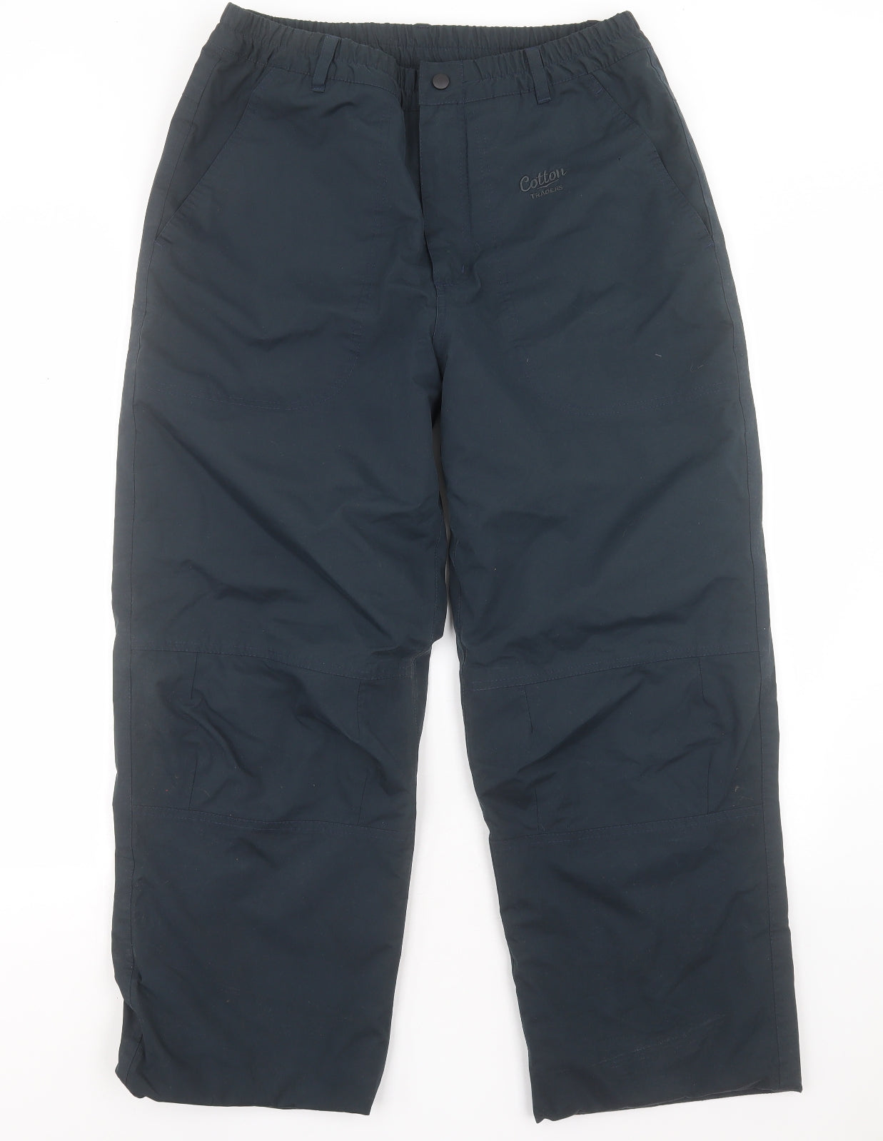 Cotton Traders Mens Black  Polyester Trousers  Size M L30 in Regular Button