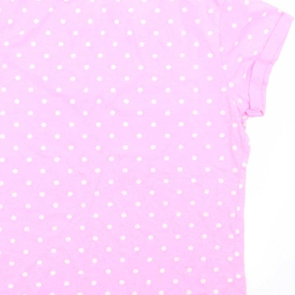 Primark Womens Pink Polka Dot Polyester  Pyjama Top Size S   - im right your wrong