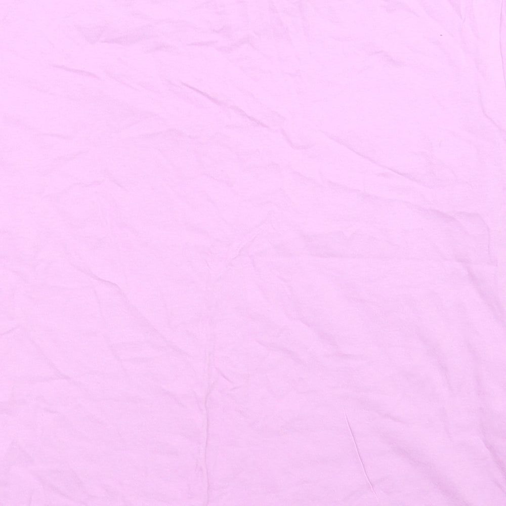 Dunnes Stores Womens Purple  Cotton Basic T-Shirt Size M Crew Neck