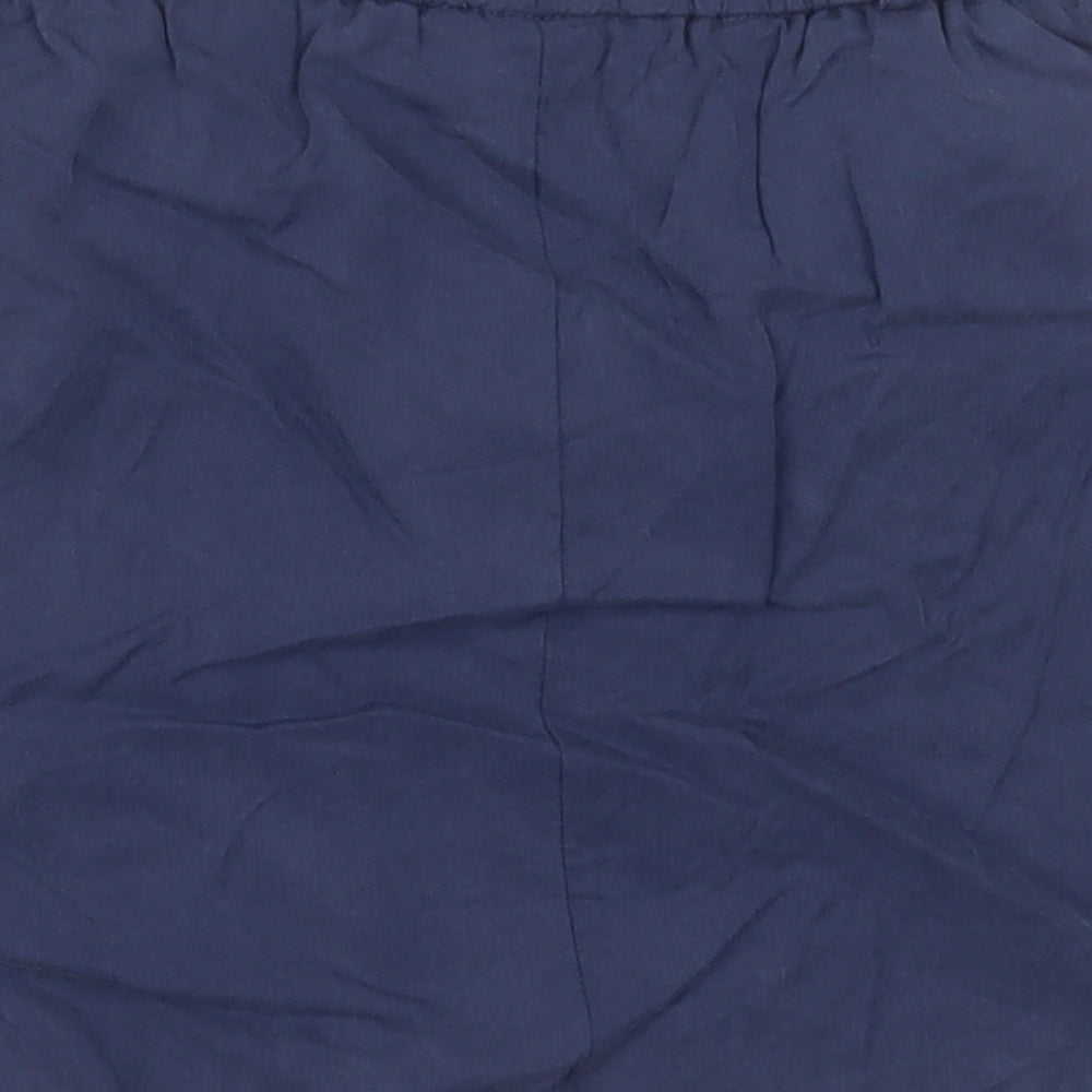 Topshop Womens Blue  Lyocell A-Line Skirt Size 8   Tie