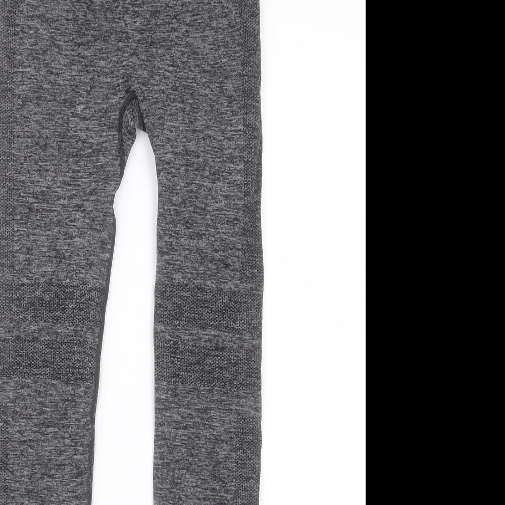 boux sport Womens Grey  Polyester Capri Leggings Size XS L28 in Regular Pullover