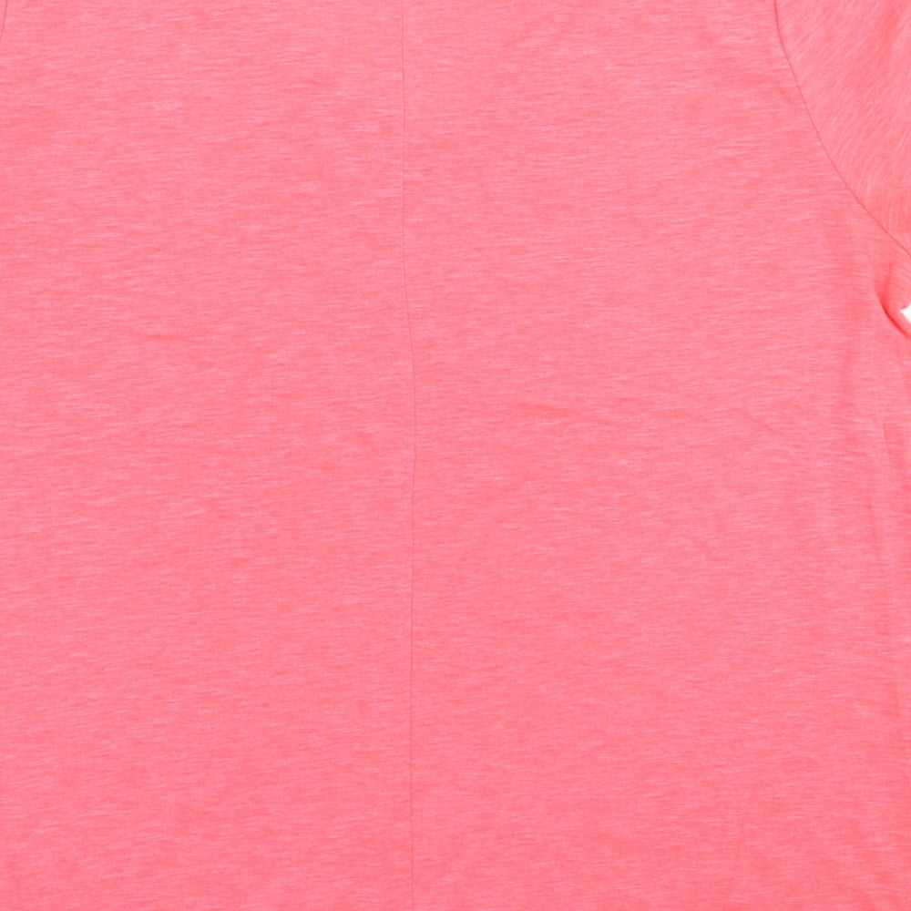 F&F Womens Pink  Polyester Basic T-Shirt Size 14 V-Neck