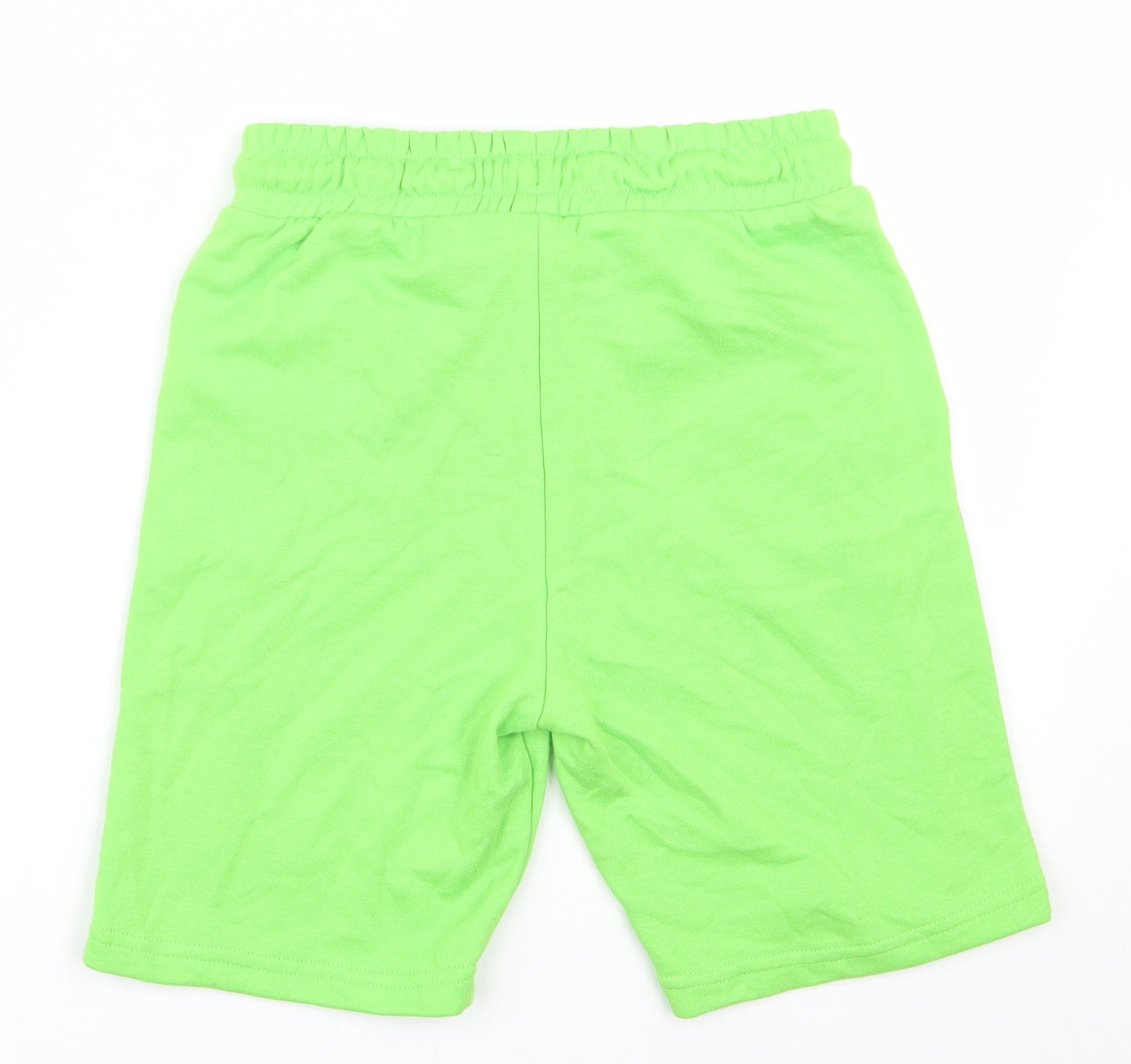 Minecraft  Boys Green  Cotton Sweat Shorts Size 9-10 Years  Regular Drawstring - Minecraft