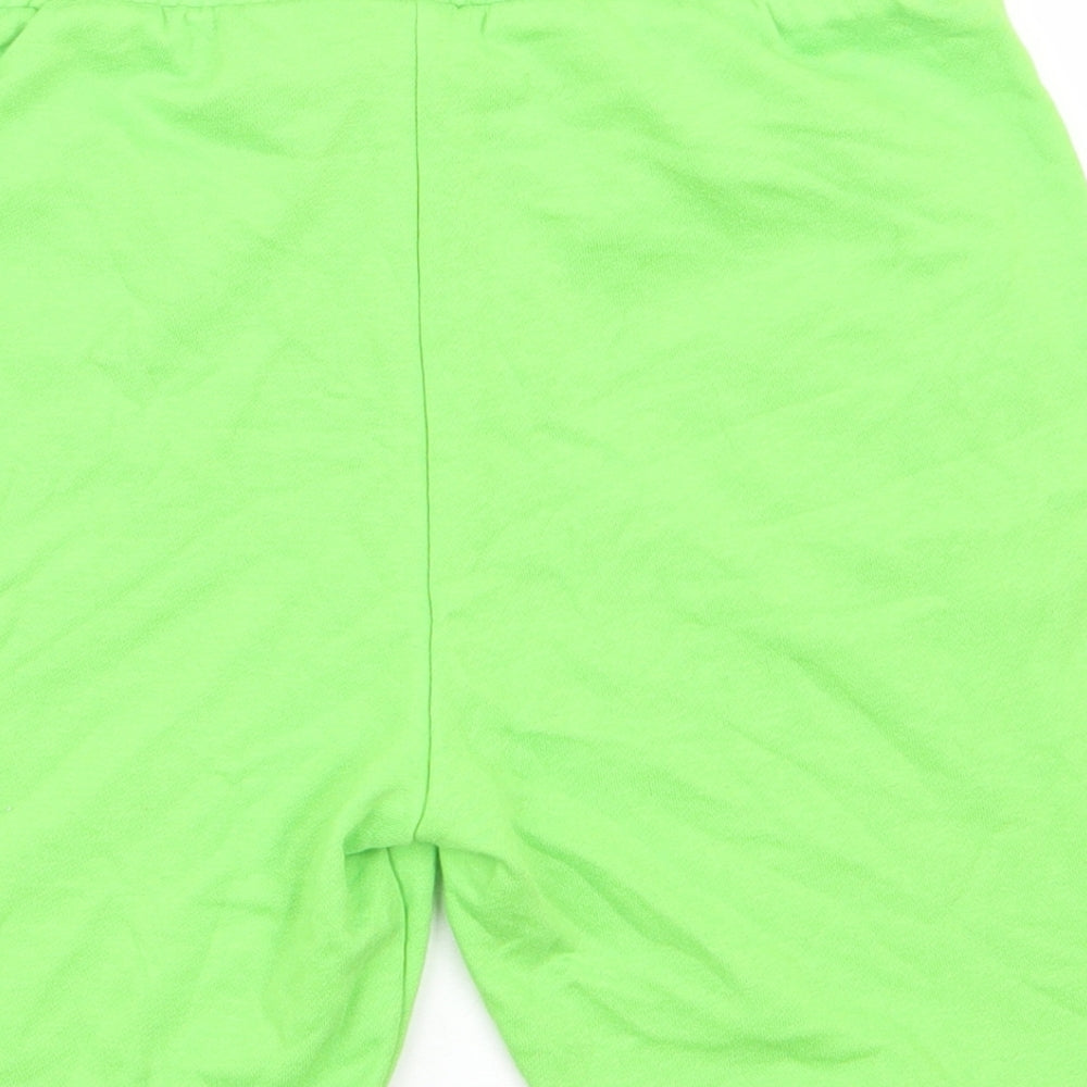 Minecraft  Boys Green  Cotton Sweat Shorts Size 9-10 Years  Regular Drawstring - Minecraft