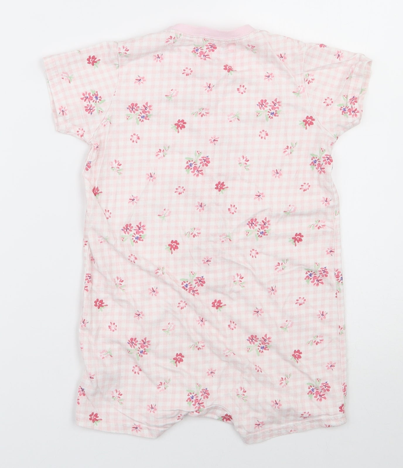 NEXT Girls Pink Floral 100% Cotton  Bodysuit Size 3-4 Years  Snap