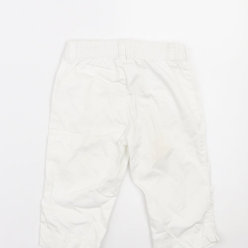 Benetton Class  Girls White  100% Cotton Chino Trousers Size 3-4 Years  Regular Button