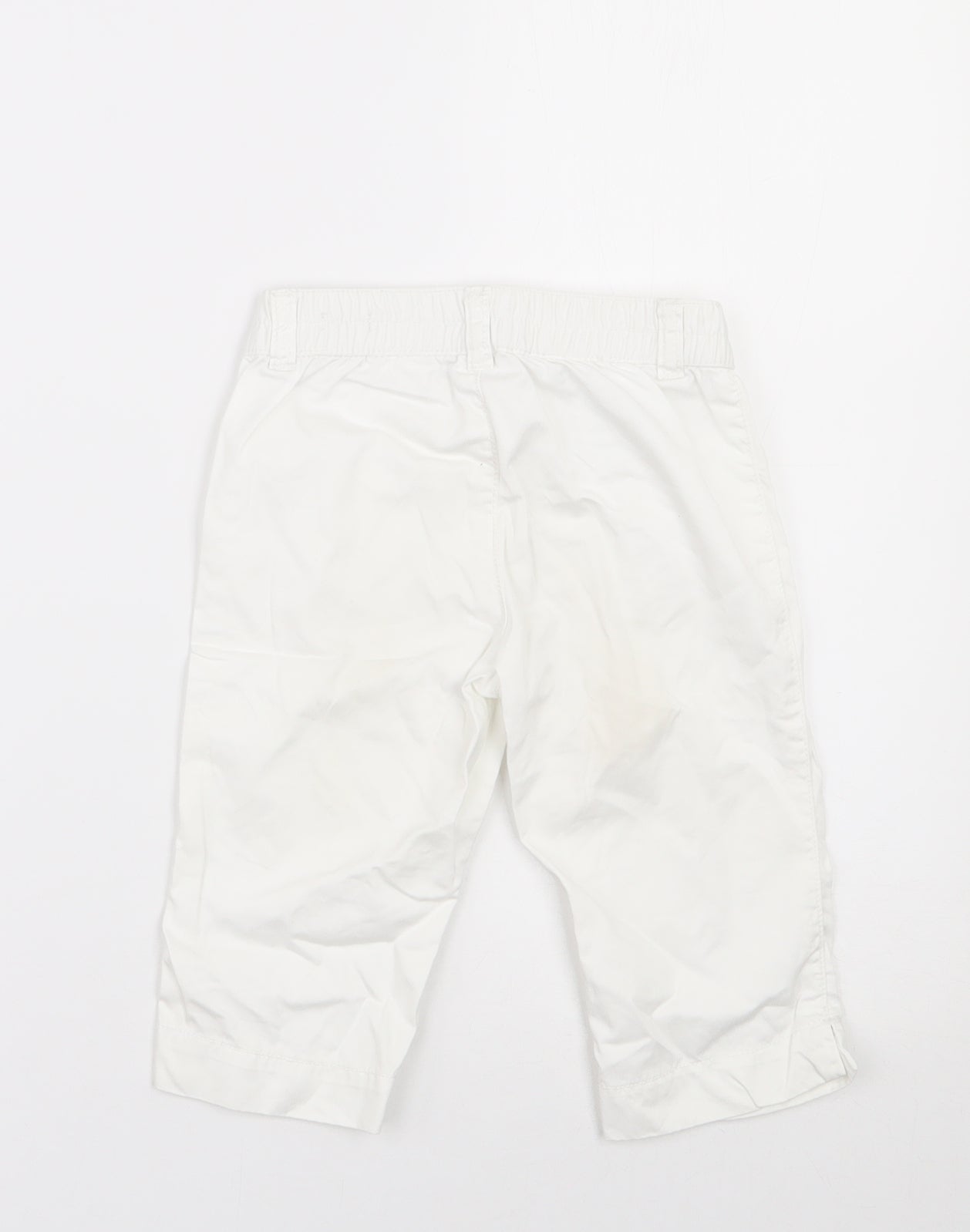 Benetton Class  Girls White  100% Cotton Chino Trousers Size 3-4 Years  Regular Button