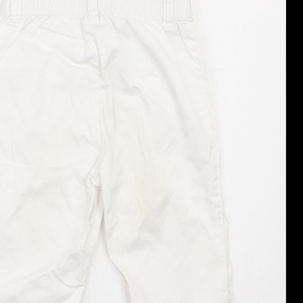 Benetton Class  Girls White  100% Cotton Chino Trousers Size 3-4 Years  Regular Button