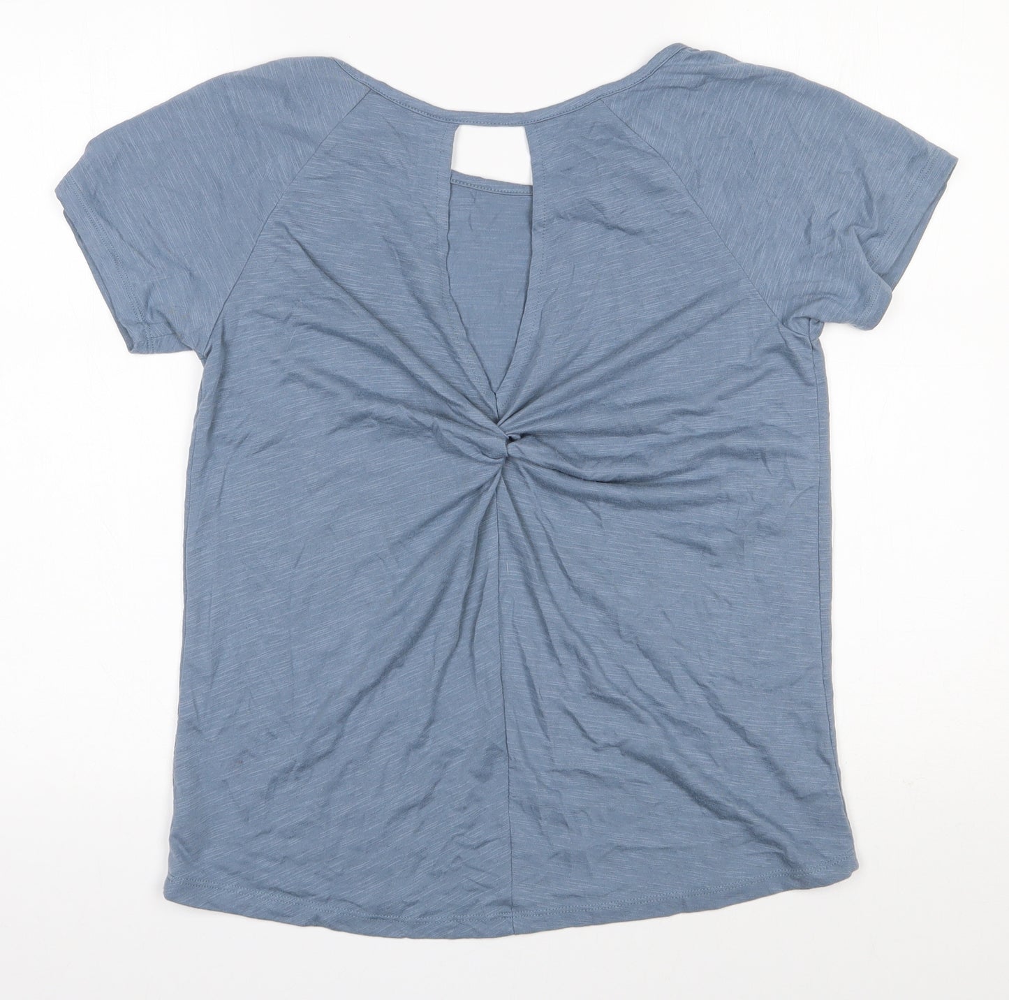 George Womens Blue  Polyester Basic T-Shirt Size S Round Neck Pullover