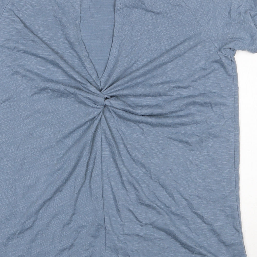 George Womens Blue  Polyester Basic T-Shirt Size S Round Neck Pullover