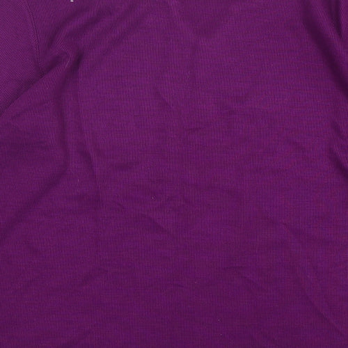 Bonmarché Womens Purple V-Neck  Polyester Pullover Jumper Size S