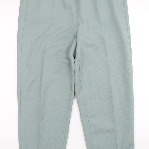 Slimma Womens Green  Polyester Trousers  Size 14 L29 in Regular