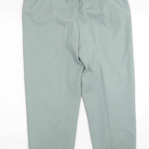 Slimma Womens Green  Polyester Trousers  Size 14 L29 in Regular