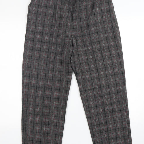 Epilogue Womens Grey Check Polyester Trousers  Size 12 L27 in Regular
