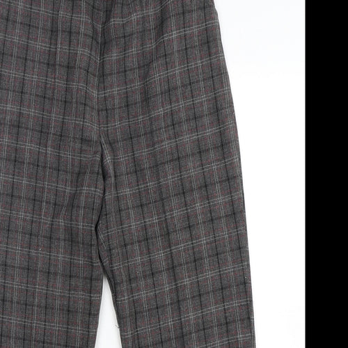 Epilogue Womens Grey Check Polyester Trousers  Size 12 L27 in Regular