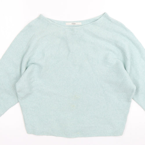 George Womens Green Round Neck  Viscose Pullover Jumper Size S