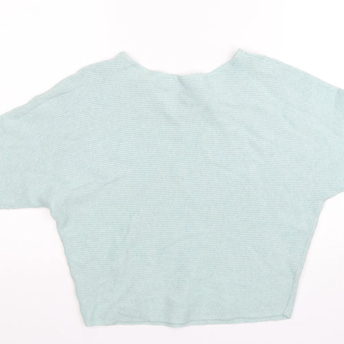 George Womens Green Round Neck  Viscose Pullover Jumper Size S