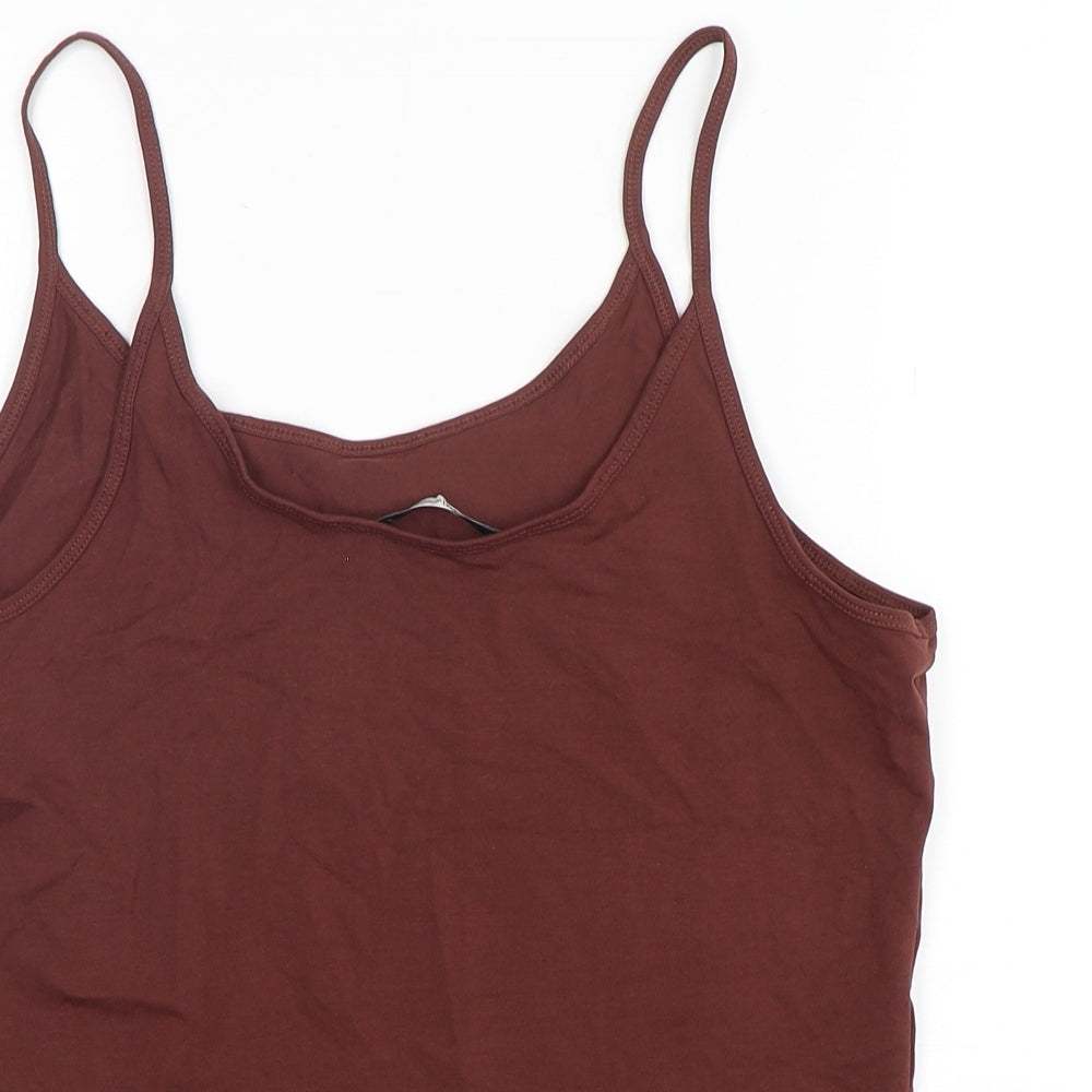 TU Womens Brown  Cotton Camisole Tank Size 18 Round Neck