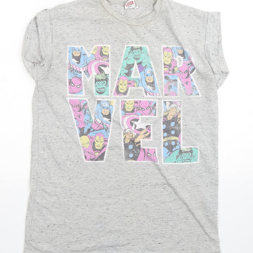 Atmosphere Womens Grey  Polyester Basic T-Shirt Size 12 Round Neck