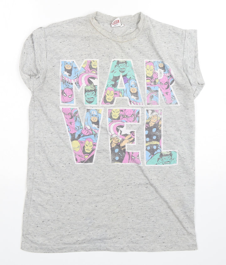 Atmosphere Womens Grey  Polyester Basic T-Shirt Size 12 Round Neck