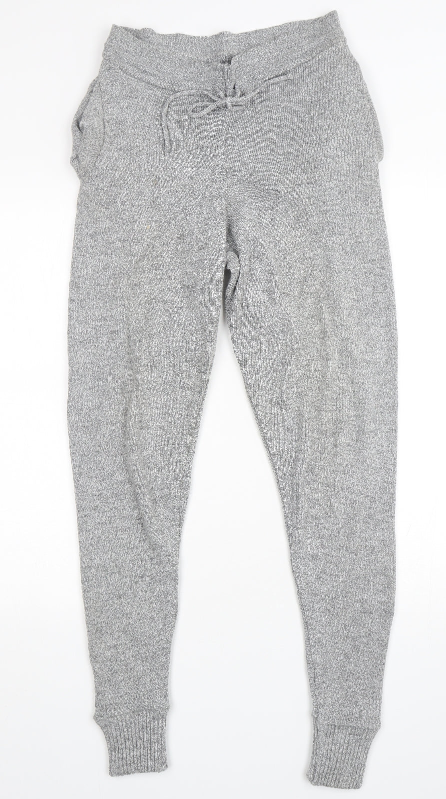 Preworn  Womens Grey  Acrylic Sweatpants Trousers Size S L30 in Regular Drawstring