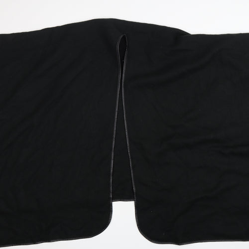 Preworn  Womens Black V-Neck  Acrylic Cape Jumper One Size