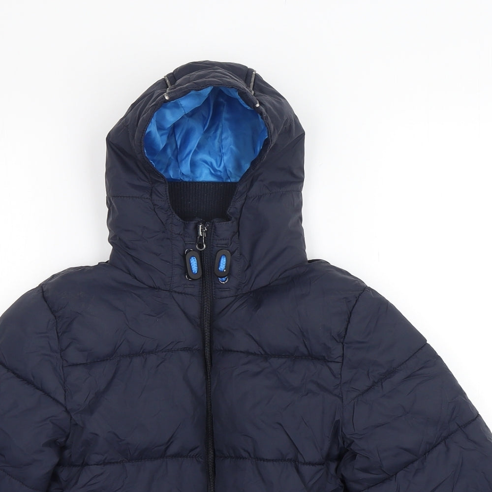 HDJ Kids Boys Blue   Rain Coat Coat Size 7-8 Years  Zip