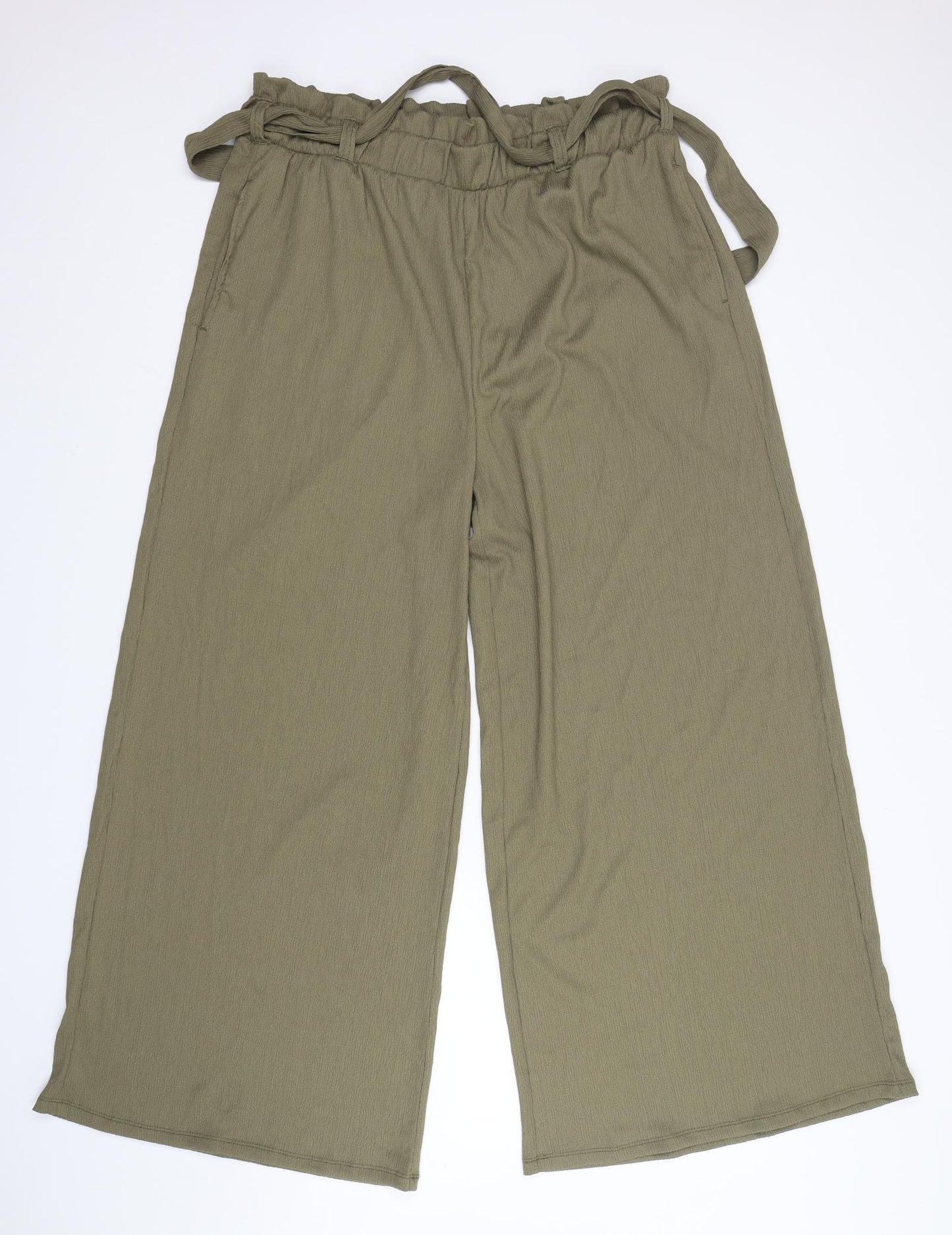 PEP&CO Womens Green  Polyester Trousers  Size 20 L30 in Regular