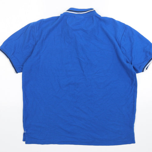 Slazenger Mens Blue  Polyester  Polo Size L Collared Pullover