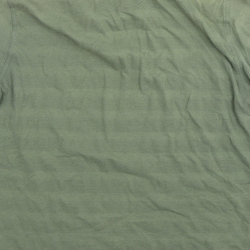Easy Mens Green  Cotton  Polo Size L Collared Pullover