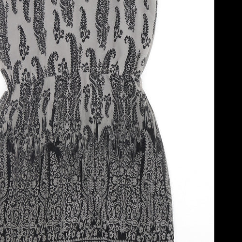 F&F Womens Multicoloured Paisley Polyester Shift  Size 10  Round Neck Pullover
