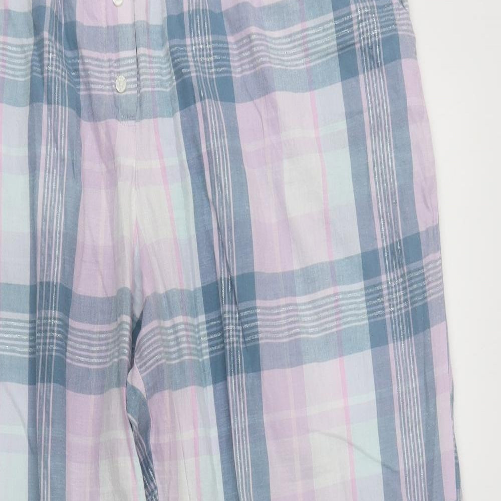 F&F Womens Purple Check Cotton  Pyjama Pants Size 18