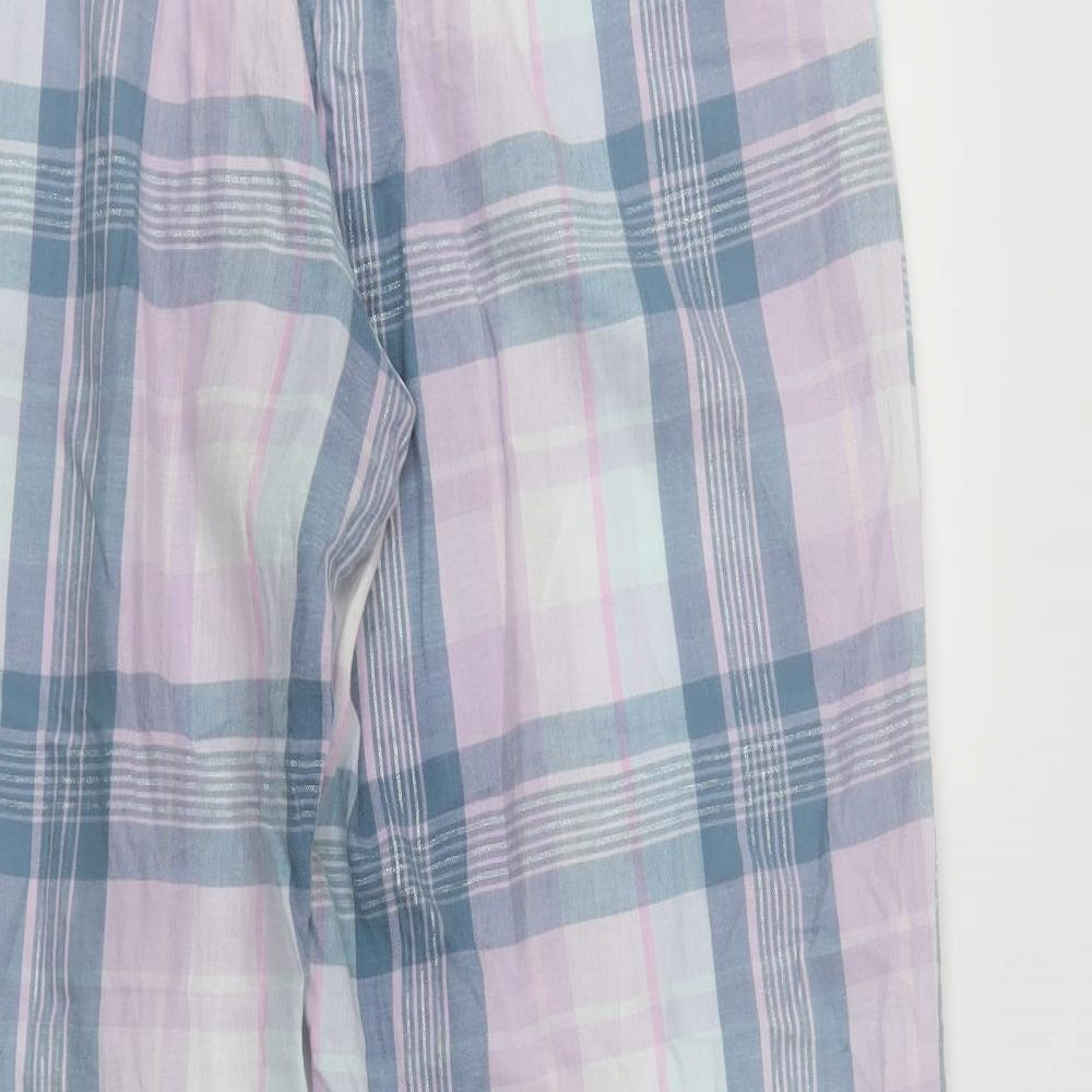 F&F Womens Purple Check Cotton  Pyjama Pants Size 18