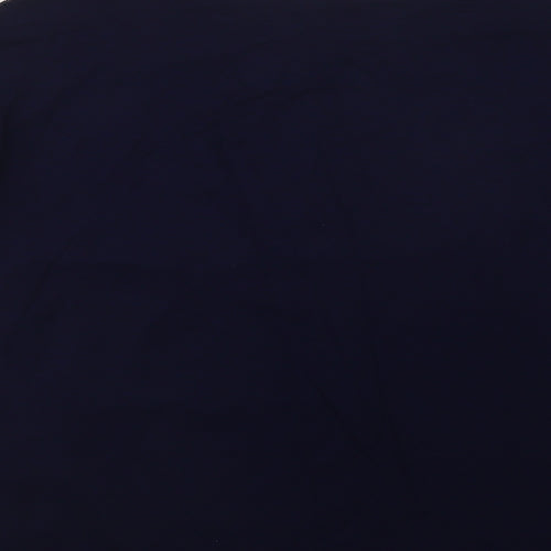 Per Una Womens Blue Floral Viscose Basic Blouse Size 14 Crew Neck