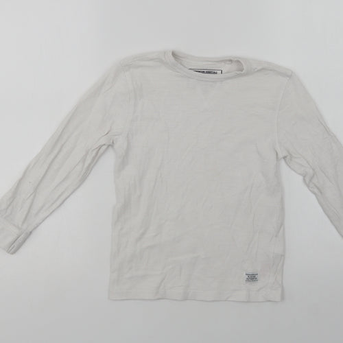 Blue Zoo Boys White  Cotton Basic T-Shirt Size 6-7 Years Crew Neck
