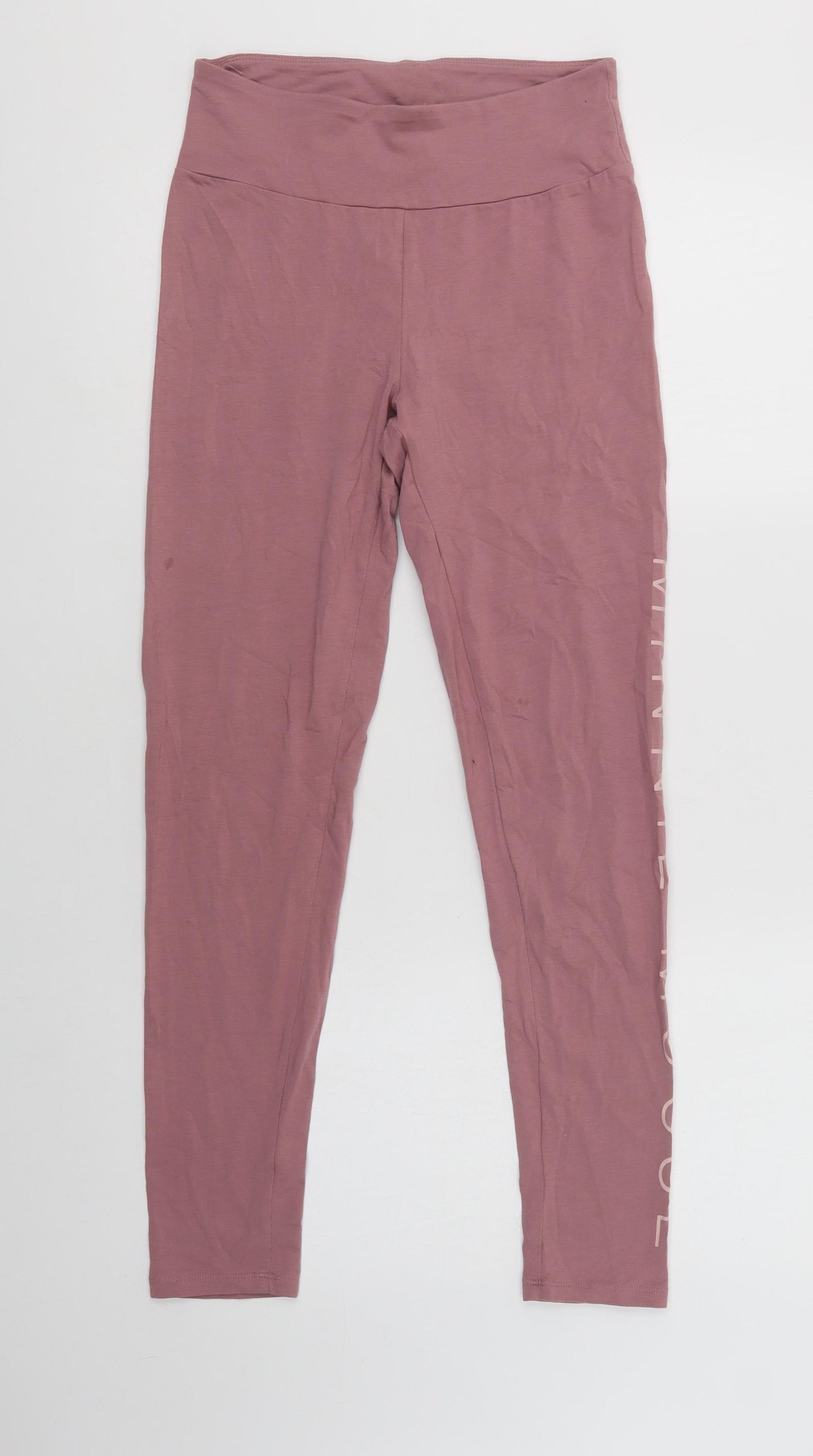 Primark Womens Pink  Cotton Jegging Leggings Size S L28 in