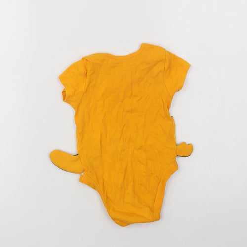 George Baby Yellow Striped Cotton Romper One-Piece Size 9-12 Months  Snap - Nemo