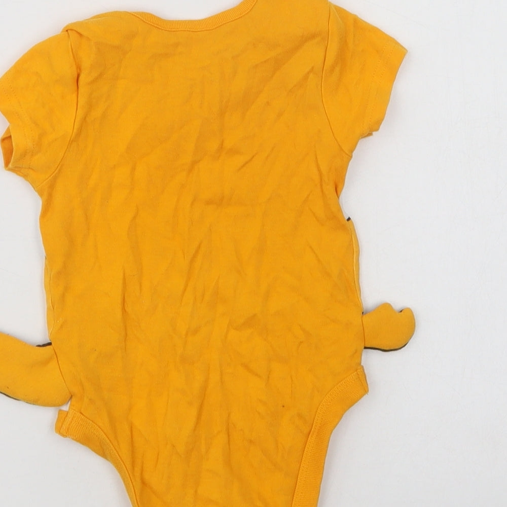 George Baby Yellow Striped Cotton Romper One-Piece Size 9-12 Months  Snap - Nemo