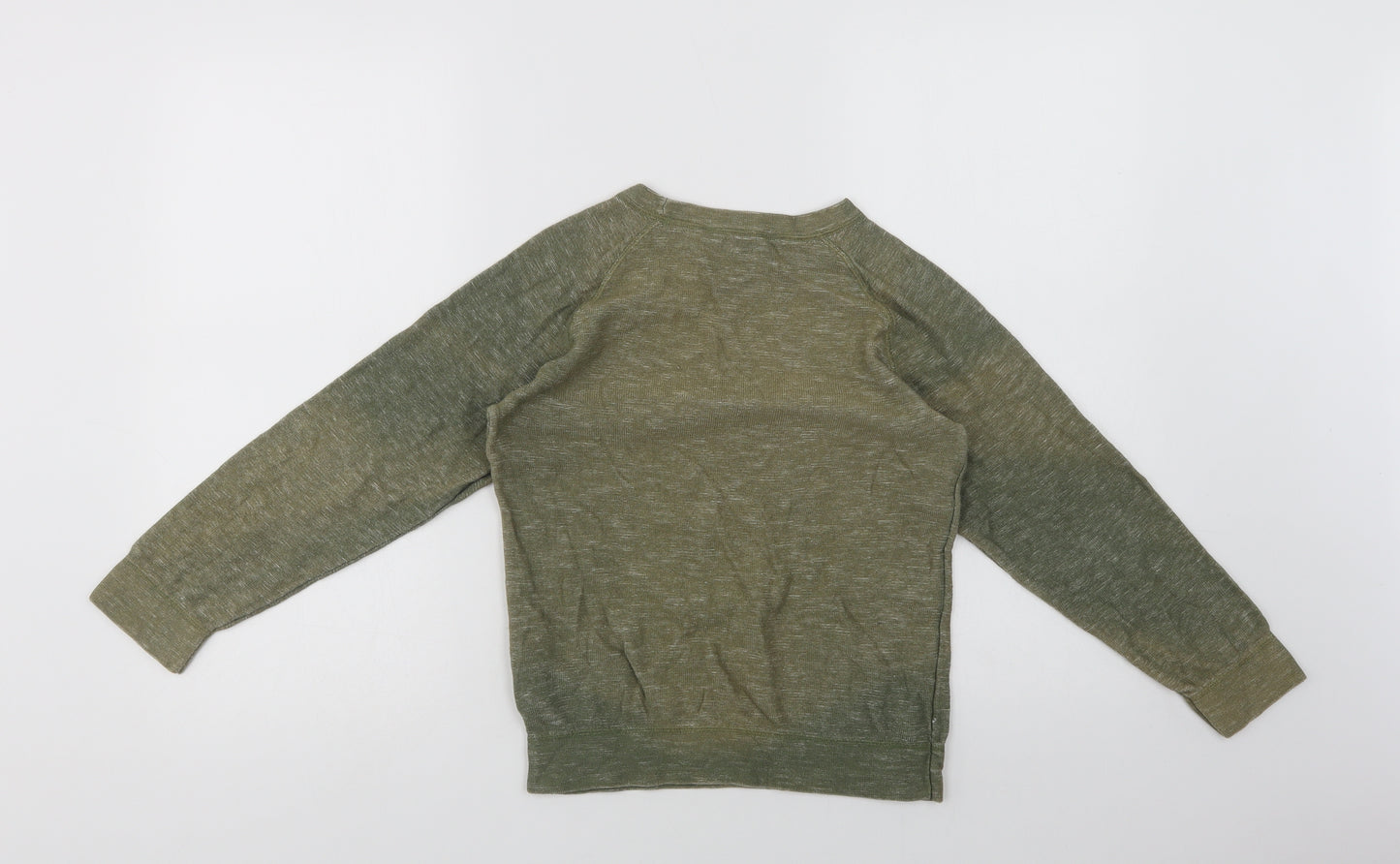 H&M Girls Green Batik Cotton Pullover Sweatshirt Size 9-10 Years