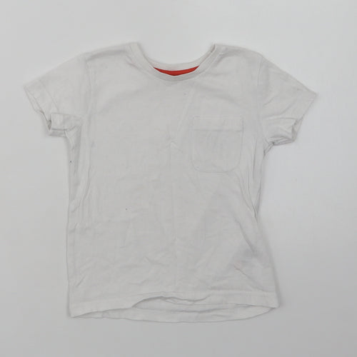 Dunnes Stores Girls White  Cotton Basic T-Shirt Size 3 Years Crew Neck