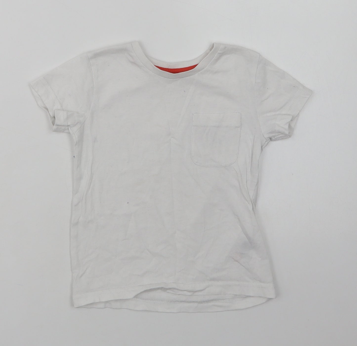 Dunnes Stores Girls White  Cotton Basic T-Shirt Size 3 Years Crew Neck
