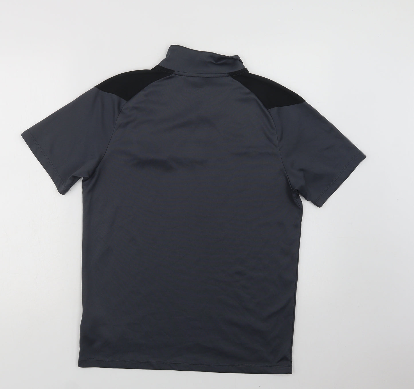 Umbro Mens Grey  Polyester  Polo Size M Collared Button - Knockbread A.F.C