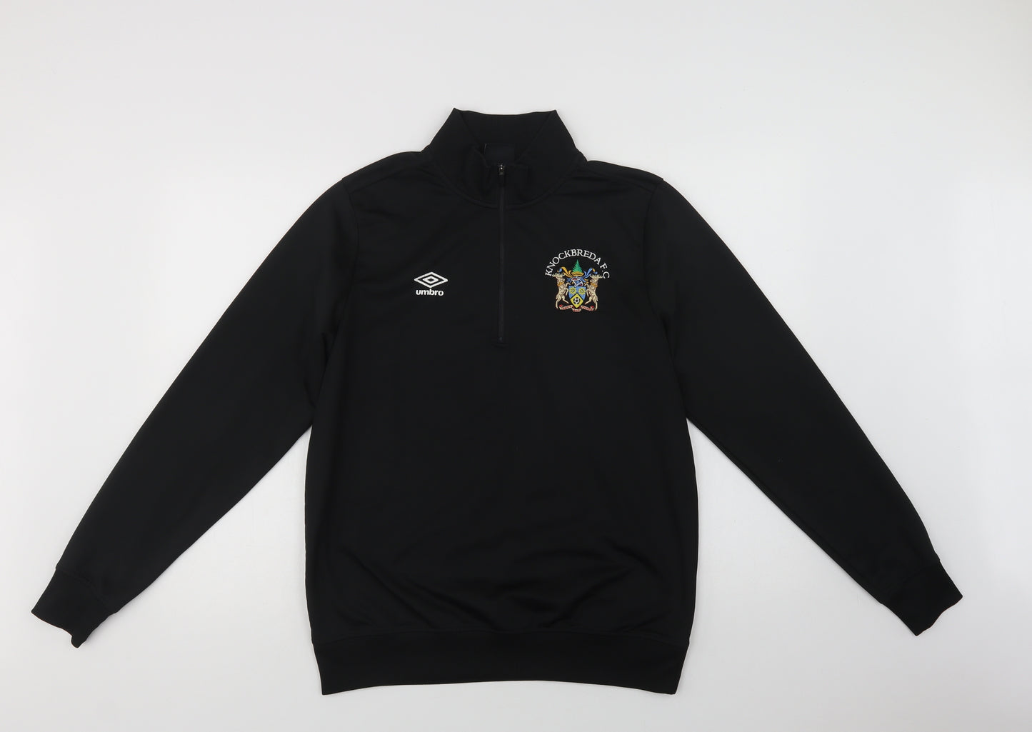Umbro Mens Black  Polyester Henley Sweatshirt Size M   - Knockbread A.F.C